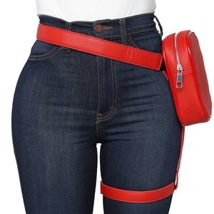 Fashion Nova Red Hip holster purse